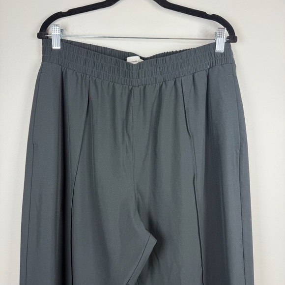 Abercrombie & Fitch Wide Split Ankle Traveler Track Pants Black Large Athleisure - Picture 7 of 11